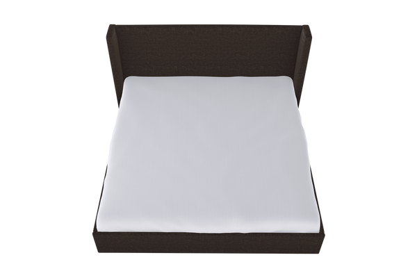 Moss Home Chloe Queen Bed - Elegant Low Profile Shelter Headboard For A Sophisticated Bedroom Makeover Espresso 100% Polyester Chlo-bed-que-shoesp