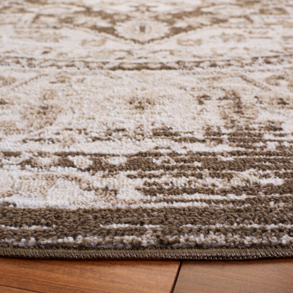 Safavieh Chamber Traditional Runner Rug Power Loomed Polyester for Hallways and Entryways 6'-7" x 6'-7" - Round CHM202T-7R