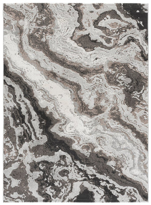 Safavieh Chamber Refined Grey And Ivory Area Rug — Low-Profile, Durable Polyester-Jute Blend For Modern Spaces 8'-0" x 10'-0" CHM204F-8