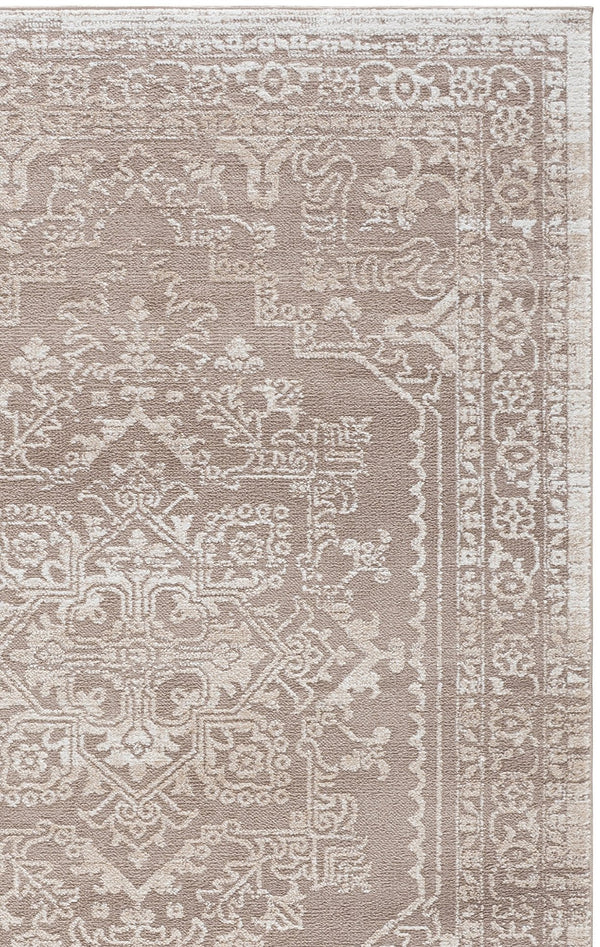 Safavieh Chamber Round Beige Ivory Area Rug — Low-Profile Polyester Pile, Jute-Backed Durability For Living Rooms 6'-7" x 6'-7" CHM210B-7R