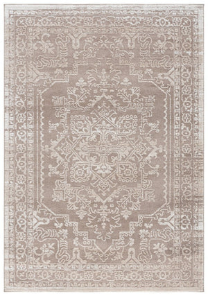 Safavieh Chamber Neutral Beige Ivory Power Loomed Polyester Rug for Living and Bedroom Spaces CHM210B-5