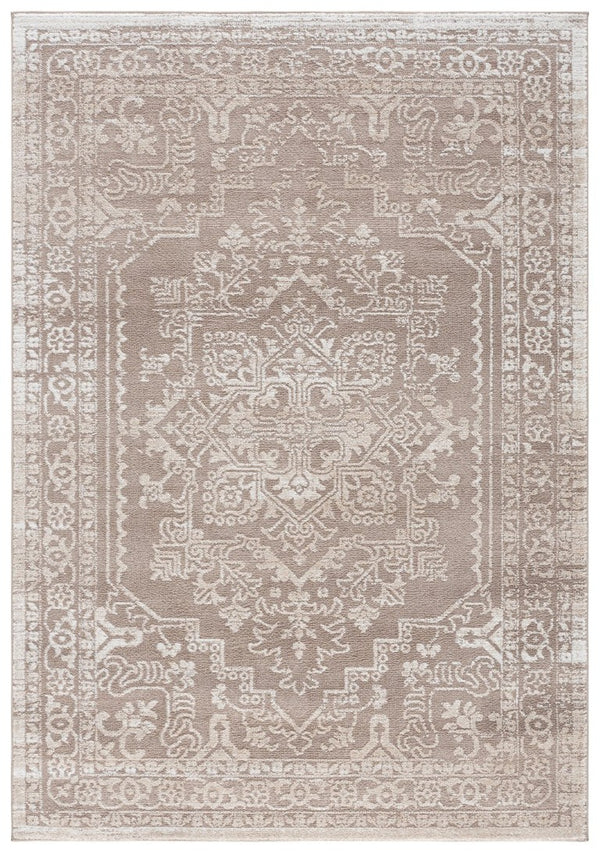 Safavieh Chamber Neutral Beige Ivory Power Loomed Polyester Rug for Living and Bedroom Spaces CHM210B-5