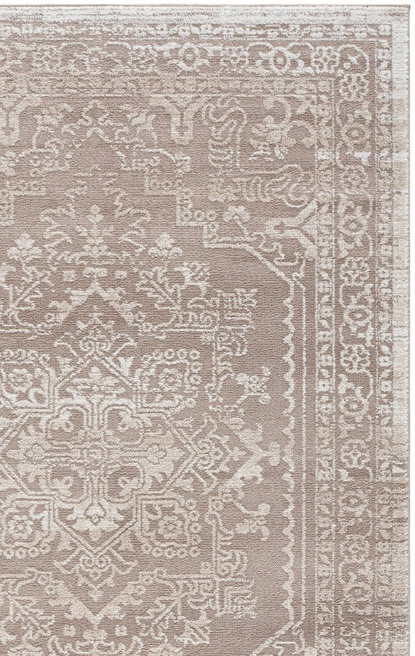 Safavieh Chamber Neutral Beige Ivory Power Loomed Polyester Rug for Living and Bedroom Spaces CHM210B-5