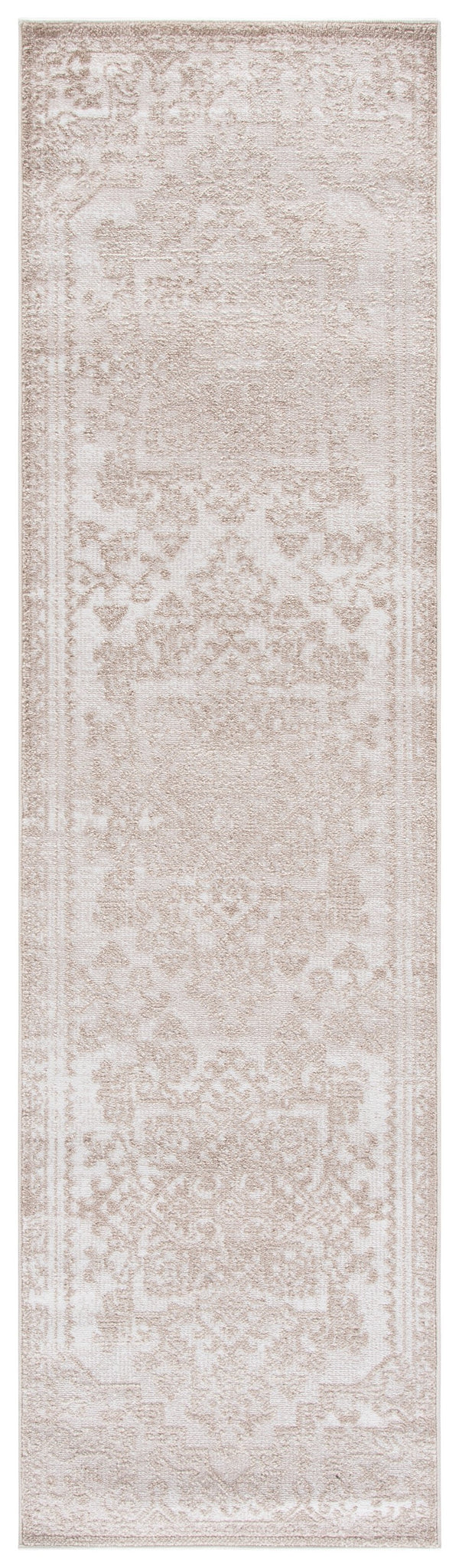 Safavieh Chamber Round Ivory & Light Brown Rug — Low-Pile Power-Loomed Turkish Design, Durable Elegance 6'-7" x 6'-7" CHM210E-7R