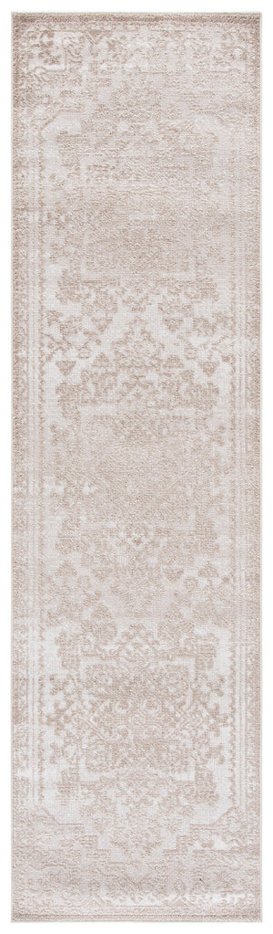 Safavieh Chamber Ivory Light Brown Runner Rug — Power‑Loomed Turkish Construction, Durable Low‑Maintenance Cushioning 2'-2" x 8'-0" CHM210E-28