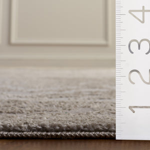 Safavieh Chamber Round Ivory & Light Brown Rug — Low-Pile Power-Loomed Turkish Design, Durable Elegance 6'-7" x 6'-7" CHM210E-7R