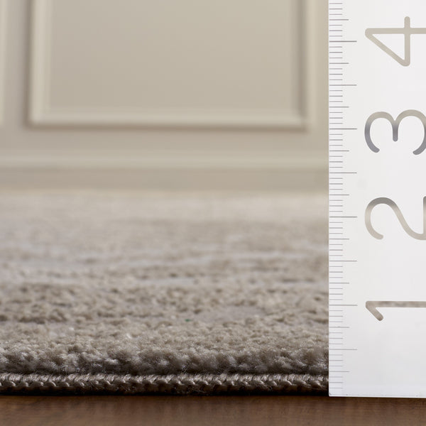 Safavieh Chamber Round Ivory & Light Brown Rug — Low-Pile Power-Loomed Turkish Design, Durable Elegance 6'-7" x 6'-7" CHM210E-7R