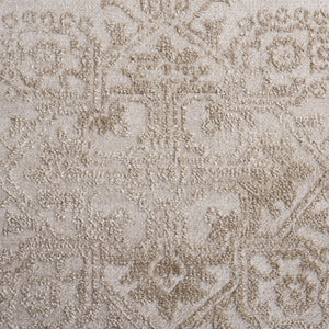 Safavieh Chamber Round Ivory & Light Brown Rug — Low-Pile Power-Loomed Turkish Design, Durable Elegance 6'-7" x 6'-7" CHM210E-7R