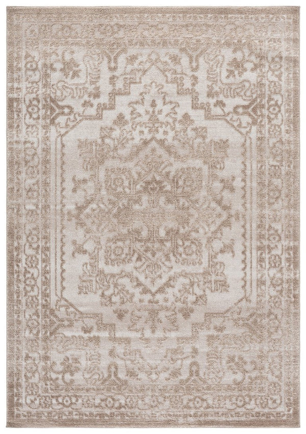 Safavieh Chamber Solid Polyester Area Rug Low Pile Turkish Woven Neutral Tones for Any Room CHM210E-5