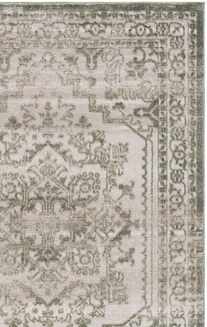 Safavieh Chamber Ivory And Green Area Rug — Power-Loomed Low-Profile Plush, Durable Turkish-Made Accent Rug 6'-7" x 6'-7" CHM210W-7SQ