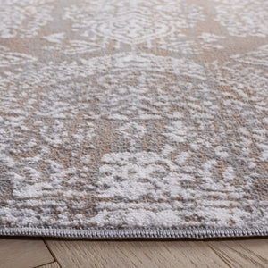 Safavieh Chamber Round Polyester Area Rug Turkish Inspired Neutral Tones for Living and Dining Rooms CHM212C-7R