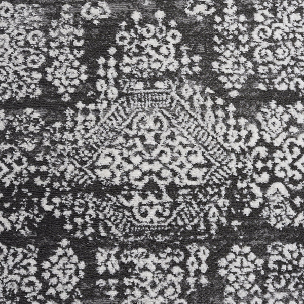 Safavieh Chamber Dark Grey & Ivory Runner Rug — Low-Profile 1/2" Pile, Stain-Resistant Polyester, Turkish Loomed 2'-2" x 8'-0" CHM212G-28