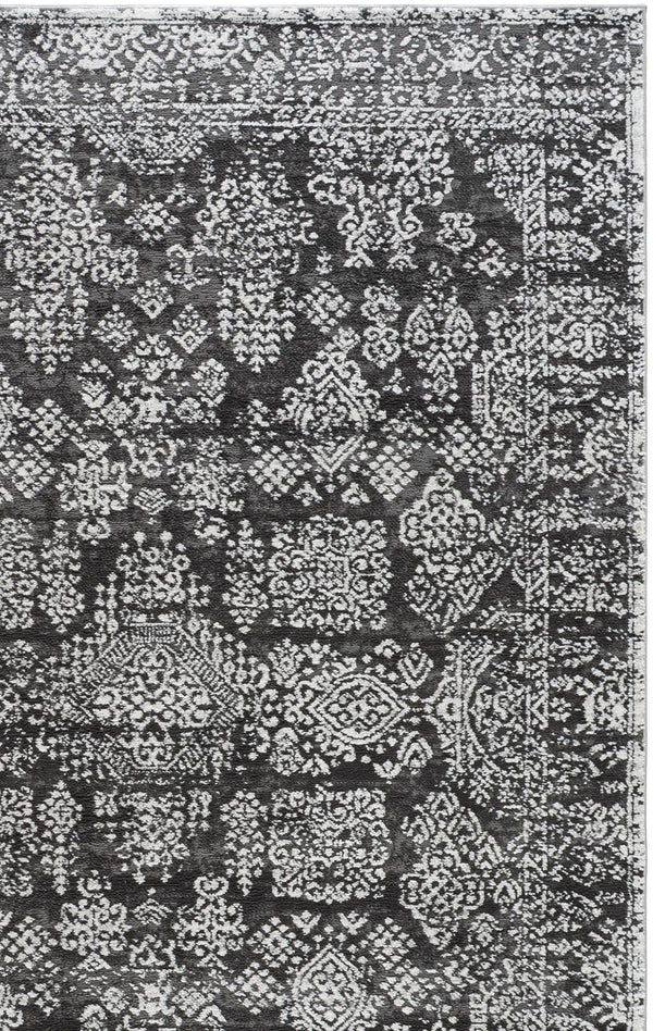 Safavieh Chamber Square Dark Grey Ivory Area Rug — Low-Profile, Power-Loomed Turkish Build For High Traffic 6'-7" x 6'-7" CHM212G-7SQ