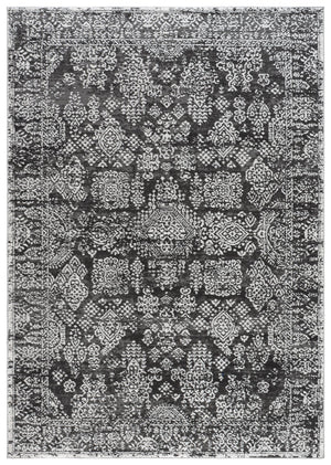 Safavieh Chamber Square Dark Grey Ivory Area Rug — Low-Profile, Power-Loomed Turkish Build For High Traffic 6'-7" x 6'-7" CHM212G-7SQ