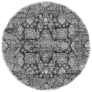 Safavieh Chamber Round Polyester Area Rug with Traditional Pattern for Living or Entryway Spaces CHM212G-7R
