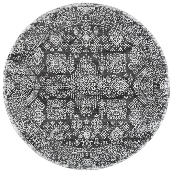 Safavieh Chamber Round Polyester Area Rug with Traditional Pattern for Living or Entryway Spaces CHM212G-7R