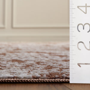 Safavieh Chamber Rust And Ivory Runner Rug — Low-Profile Power-Loomed Polyester With Jute Backing, Durable Elegance 2'-2" x 8'-0" CHM212P-28