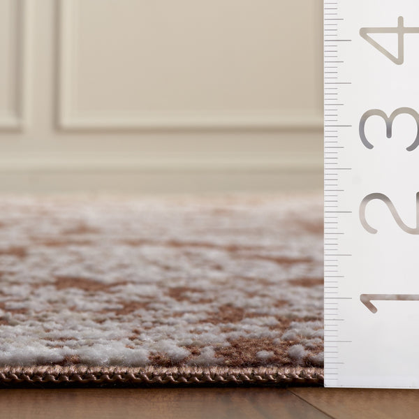 Safavieh Chamber Rust And Ivory Runner Rug — Low-Profile Power-Loomed Polyester With Jute Backing, Durable Elegance 2'-2" x 8'-0" CHM212P-28
