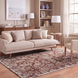 Safavieh Chamber Traditional Area Rug Power Loomed Polyester Warm Tonal Living Room Floor Accent CHM212P-5