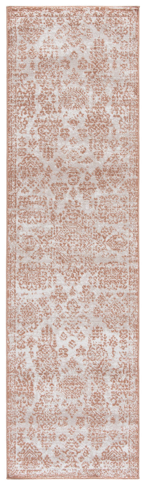 Safavieh Chamber Ivory And Rust Runner Rug — Low-Profile Turkish Power-Loomed Construction, Timeless Warmth And Durability 2'-2" x 8'-0" CHM212R-28