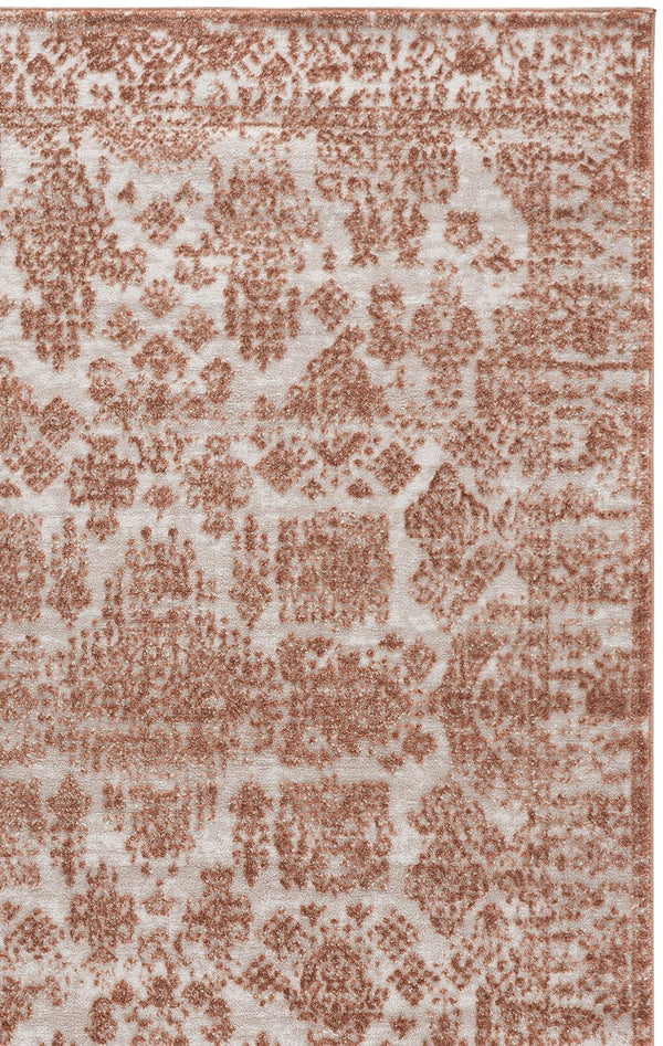 Safavieh Chamber Ivory And Rust Runner Rug — Low-Profile Turkish Power-Loomed Construction, Timeless Warmth And Durability 2'-2" x 8'-0" CHM212R-28