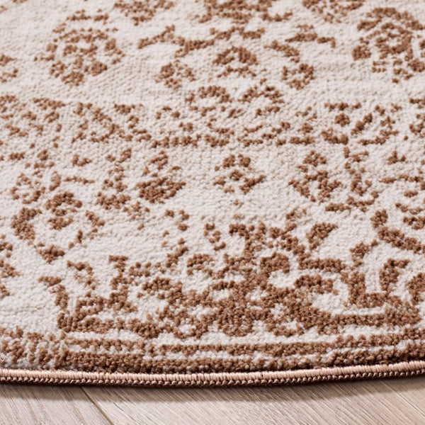 Safavieh Chamber Traditional Area Rug Ivory Rust Geometric Polyester Turkish Woven Living Room CHM212R-8
