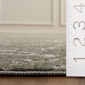 Safavieh Chamber Square Ivory Green-Beige Area Rug From Turkey — Low-Profile, Durable Power-Loomed Polyester 6'-7" x 6'-7" CHM212W-7SQ