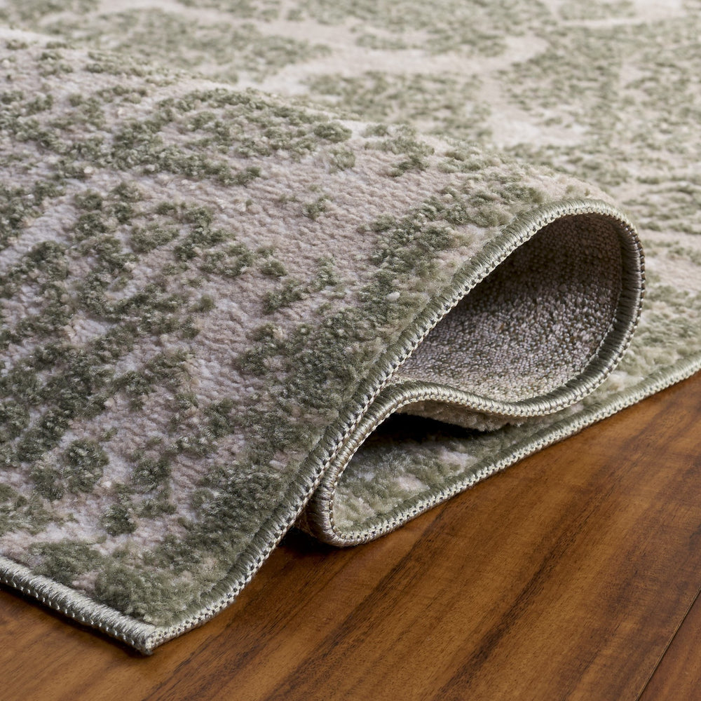 Safavieh Chamber Elegant Ivory And Green-Beige Runner With 1/2" Low Pile, Stain-Resistant Polyester, Durable Design 2'-2" x 8'-0" CHM212W-28