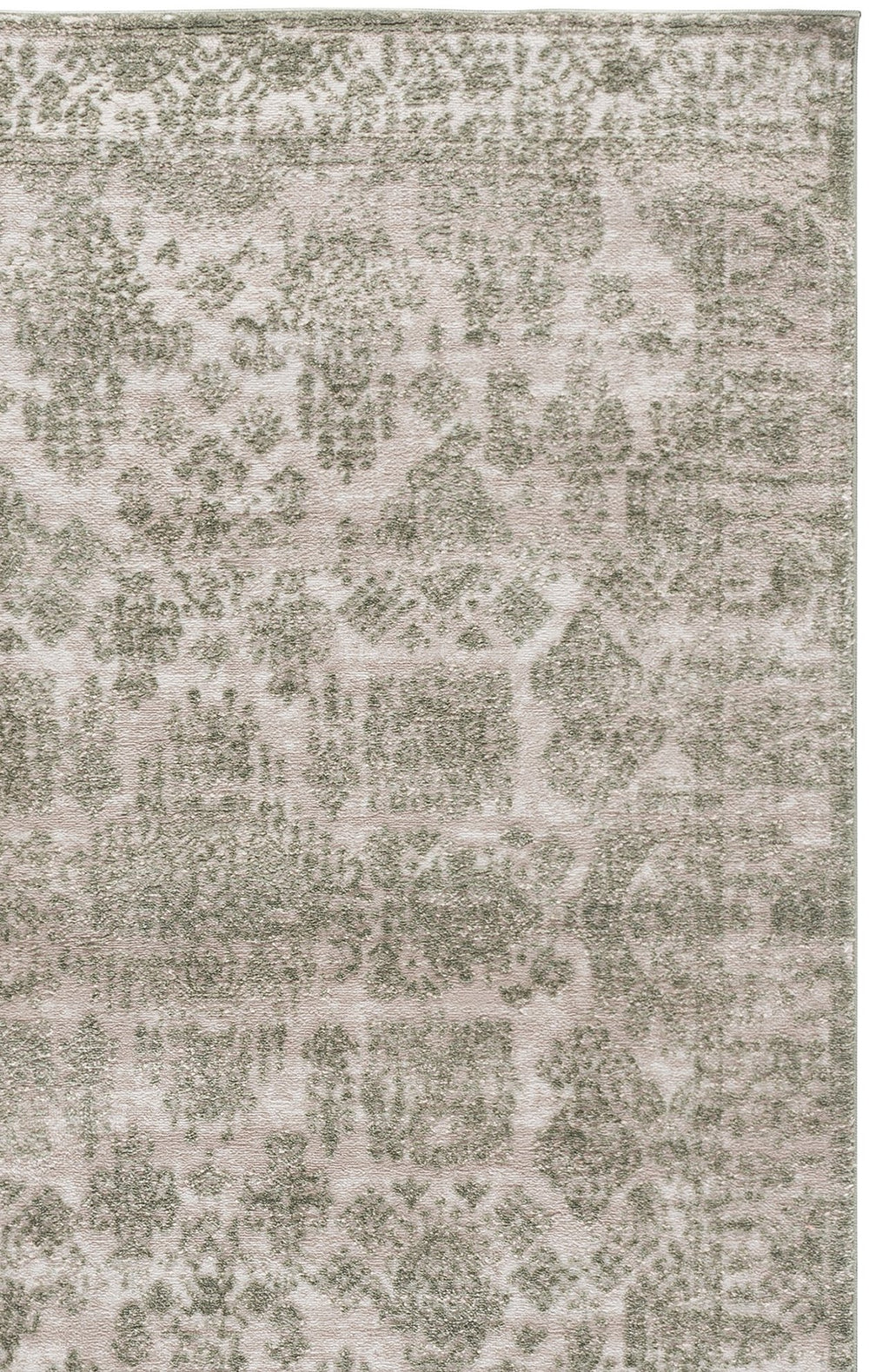 Safavieh Chamber Elegant Ivory And Green-Beige Runner With 1/2" Low Pile, Stain-Resistant Polyester, Durable Design 2'-2" x 8'-0" CHM212W-28