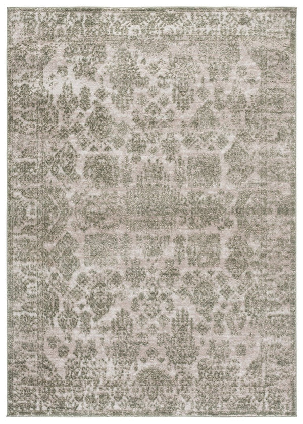 Safavieh Chamber Power Loomed Polyester Area Rug Neutral Ivory Tones for Living Bedroom CHM212W-5