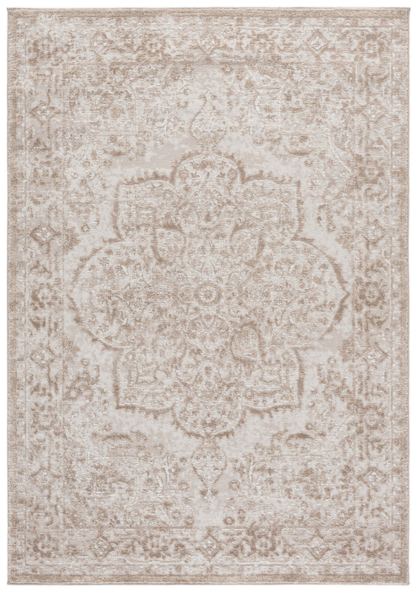 Safavieh Chamber Ivory Light Beige Runner Rug — Power-Loomed Turkish Polyester Blend, Low-Profile Durable Elegance 2'-2" x 8'-0" CHM214A-28