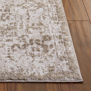 Safavieh Chamber Ivory Beige Polyester Area Rug Power Loomed Low Pile for Large Living Rooms CHM214A-9