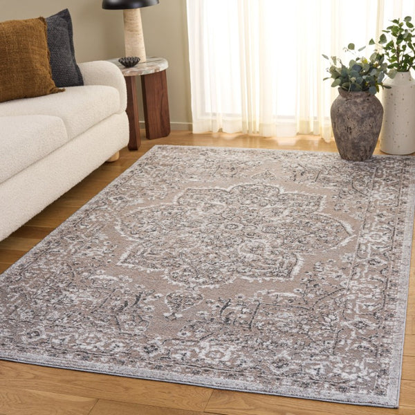 Safavieh Chamber Power Loomed Turkish Polyester Rug Neutral Tones for Living Room Bedroom CHM214B-5