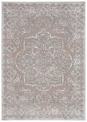 Safavieh Chamber Neutral Beige Grey Ivory Area Rug — Plush 1/2" Pile, Power-Loomed Turkey, Durable Jute Backing 6'-7" x 6'-7" CHM214B-7SQ