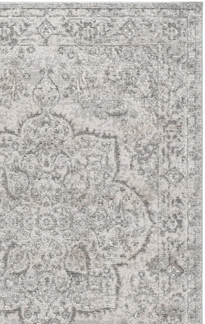 Safavieh Chamber Refined Light Grey And Ivory Runner — Low-Profile, Stain-Resistant Power-Loomed Turkish Design 2'-2" x 8'-0" CHM214F-28