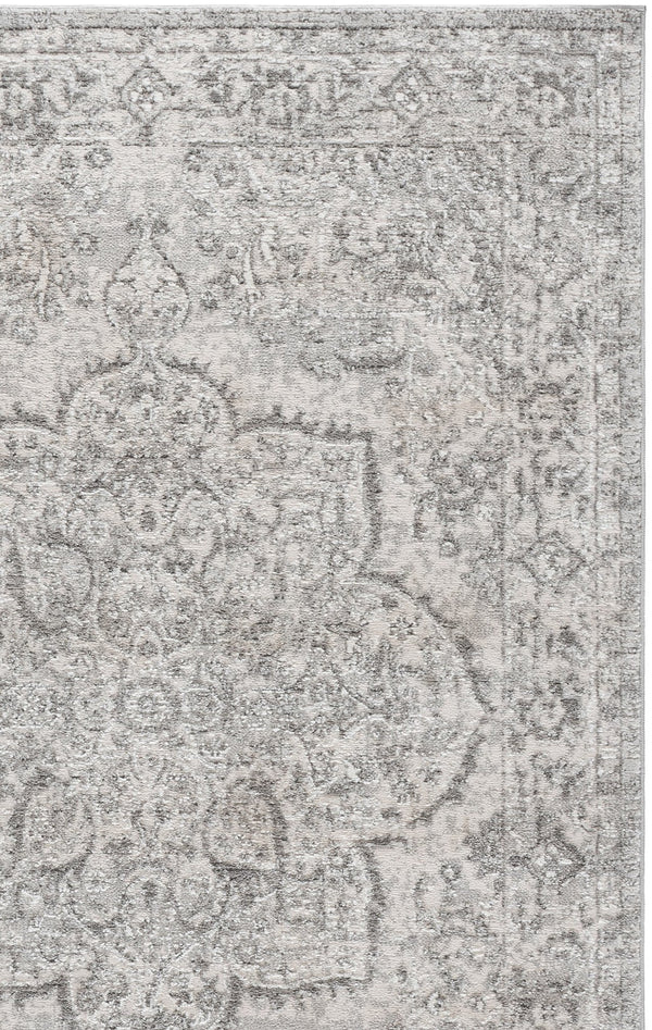Safavieh Chamber Refined Light Grey And Ivory Runner — Low-Profile, Stain-Resistant Power-Loomed Turkish Design 2'-2" x 8'-0" CHM214F-28