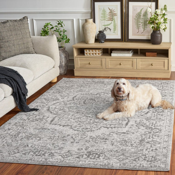 Safavieh Chamber Geometric Traditional Area Rug Power Loomed Polyester for Living and Dining Rooms CHM214F-5