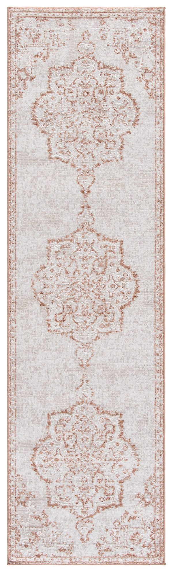 Safavieh Chamber Ivory And Rust Area Rug — Timeless Low-Profile Power-Loomed Design For Elegant Living Spaces 6'-7" x 6'-7" CHM214R-7SQ