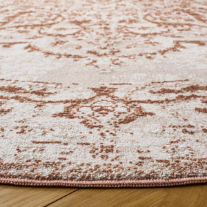 Safavieh Chamber Power Loomed Polyester Area Rug in Warm Ivory Rust Tones for Any Room CHM214R-4