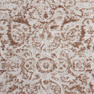 Safavieh Chamber Ivory And Rust Area Rug — Timeless Low-Profile Power-Loomed Design For Elegant Living Spaces 6'-7" x 6'-7" CHM214R-7SQ