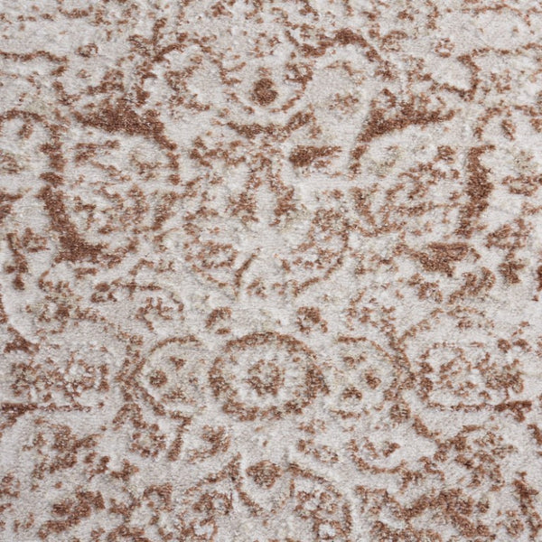 Safavieh Chamber Power-Loomed Polyester Area Rug Ivory Rust Tones for Living Dining Rooms CHM214R-9