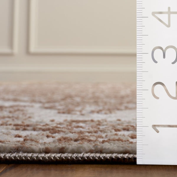 Safavieh Chamber Power-Loomed Polyester Area Rug Ivory Rust Tones for Living Dining Rooms CHM214R-9