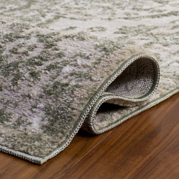 Safavieh Chamber Power-Loomed Polyester Area Rug Ivory Green Traditional Low Pile Living Room CHM214W-5
