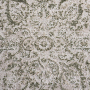Safavieh Chamber Power-Loomed Polyester Area Rug Ivory Green Traditional Low Pile Living Room CHM214W-5