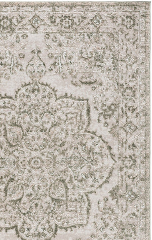 Safavieh Chamber Power-Loomed Polyester Area Rug Ivory Green Traditional Low Pile Living Room CHM214W-5