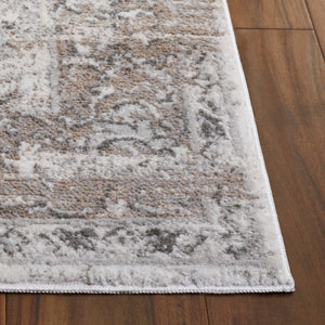 Safavieh Chamber Traditional Patterned Polyester Area Rug Low Pile Neutral Beige Grey Living Room CHM216B-4