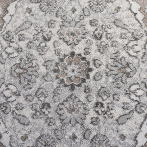 Safavieh Chamber Timeless Beige Grey-Ivory Area Rug — Low-Profile Durable Power-Loomed Turkish Elegance 6'-7" x 6'-7" CHM216B-7SQ