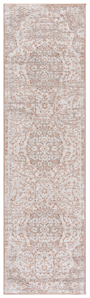 Safavieh Chamber Ivory And Rust Area Rug — Low-Profile Power-Loomed Design, Durable Polyester-Jute Blend, Timeless Texture 6'-7" x 6'-7" CHM216R-7SQ