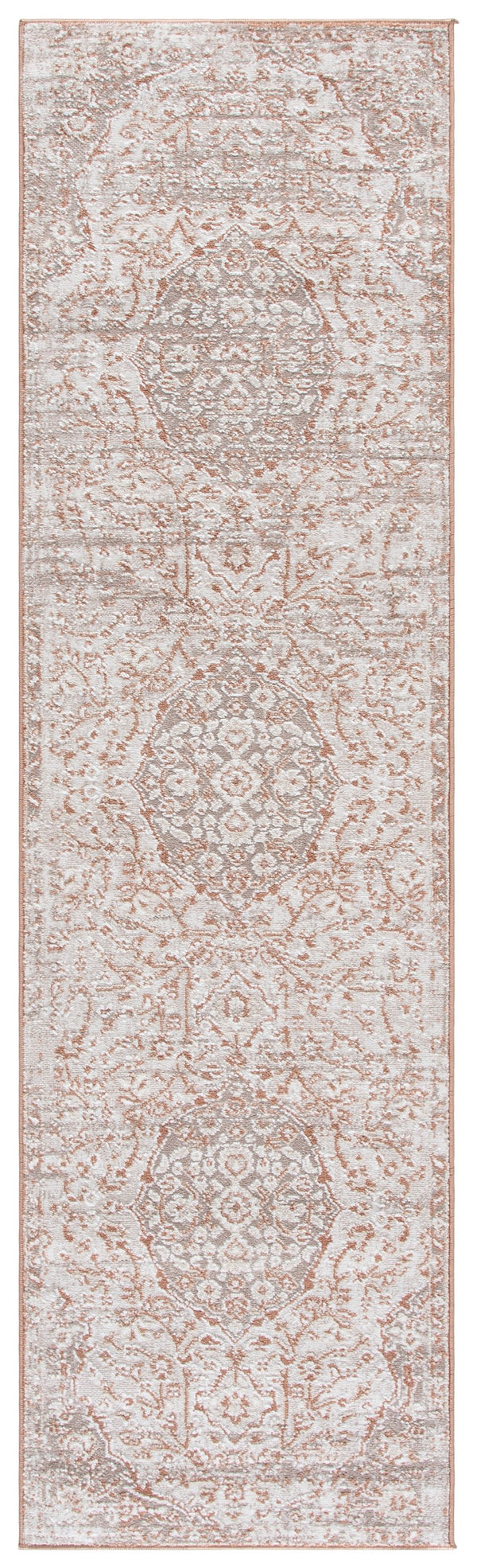 Safavieh Chamber Ivory And Rust Area Rug — Low-Profile Power-Loomed Design, Durable Polyester-Jute Blend, Timeless Texture 6'-7" x 6'-7" CHM216R-7SQ