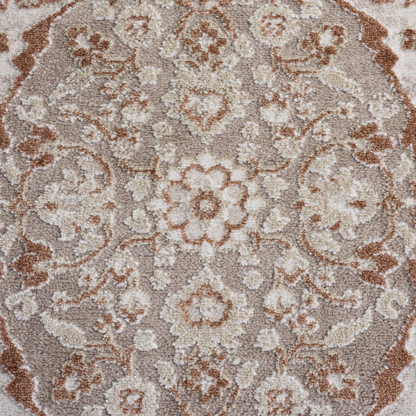 Safavieh Chamber Ivory And Rust Area Rug — Low-Profile Power-Loomed Design, Durable Polyester-Jute Blend, Timeless Texture 6'-7" x 6'-7" CHM216R-7SQ